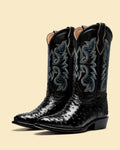 Bota Avestruz Oval Negra