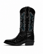 Bota Avestruz Oval Negra