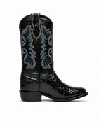 Bota Avestruz Oval Negra