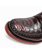 Black Cherry Crocodile Urban Ankle Boots