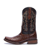 Brown Ostrich Cowboy Dubai Boot