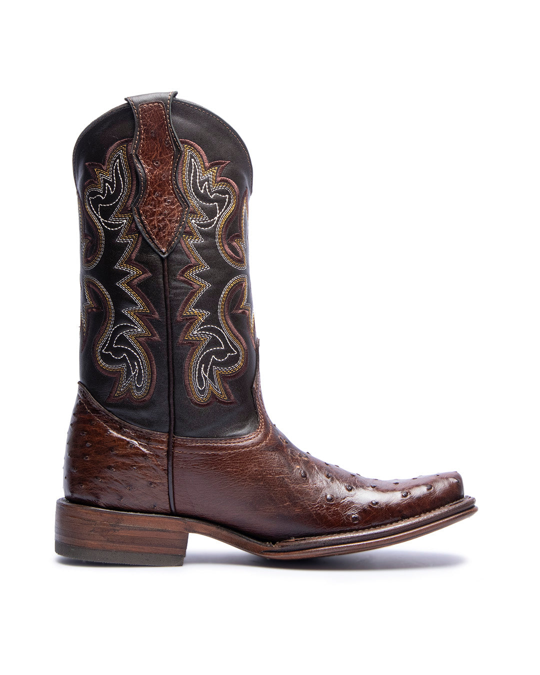 Brown Ostrich Cowboy Dubai Boot