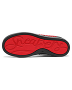 Red and Black Python Stingray Low Top Sneakers
