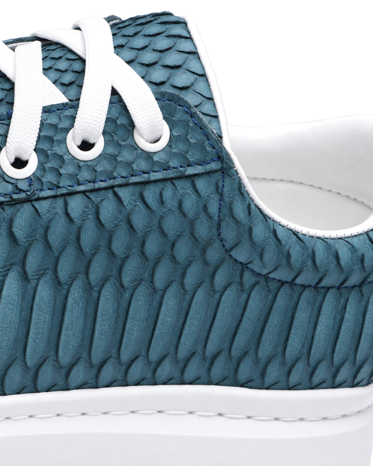 Tenis Low Top Pitón Azul